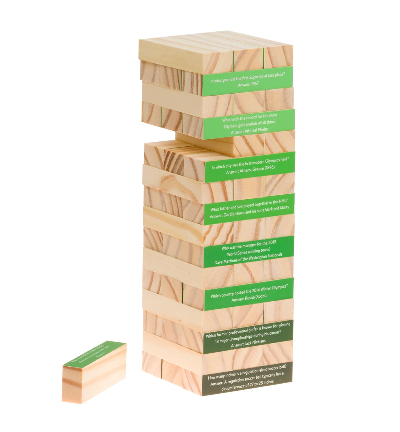 Eccolo Sports Trivia Block Tower Game