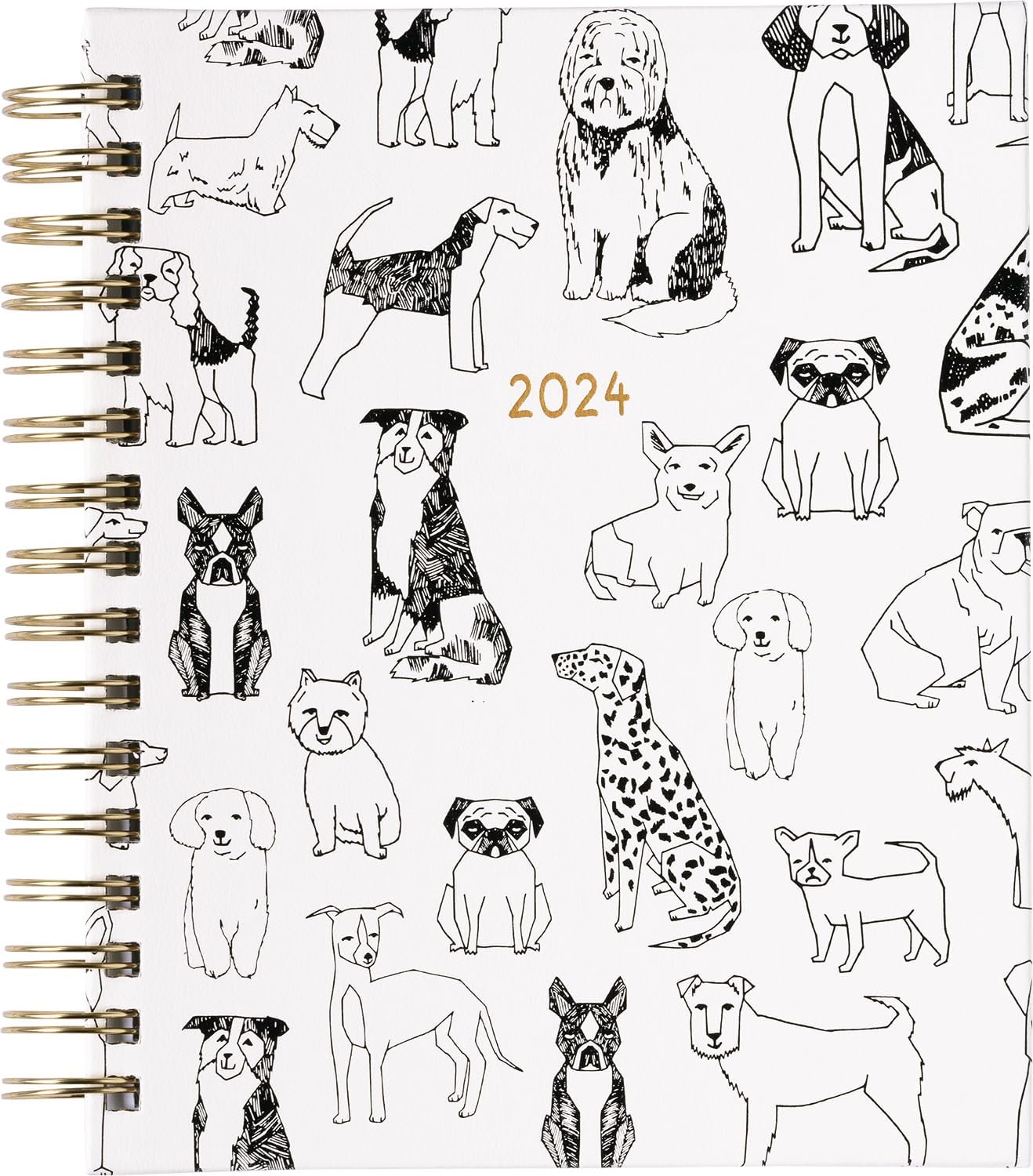 Eccolo 2024 Pet Illustration Spiral Fun Planner
