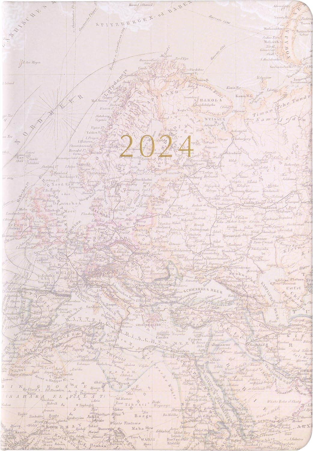 Calendrier Mural 2024 - 16 x 49 cm VINTAGE MAPS