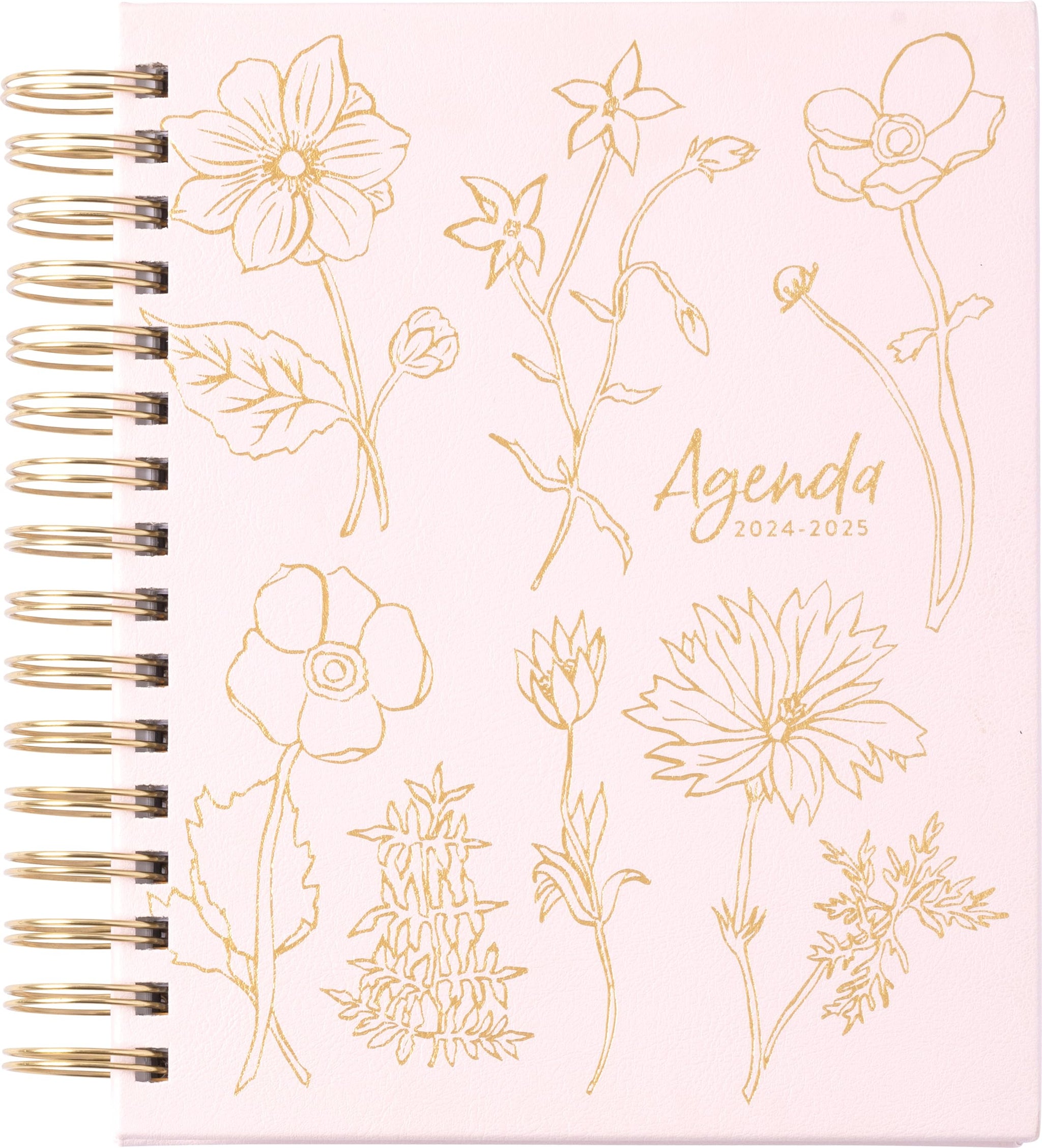 Eccolo 20242025 Spiral Fun Planner Gold Botanicals