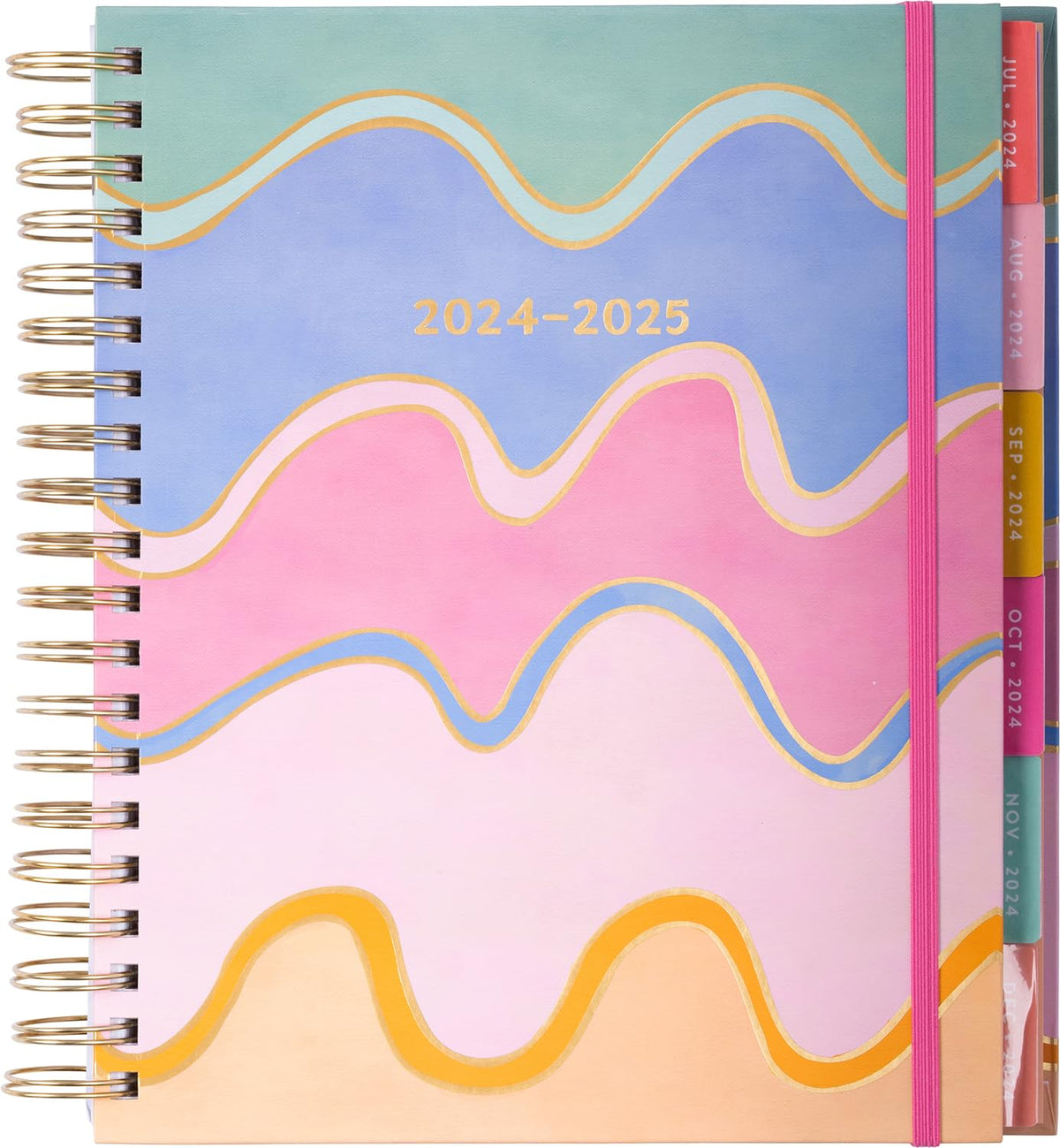 Eccolo 20242025 Colorblock Floral Large Spiral Planner