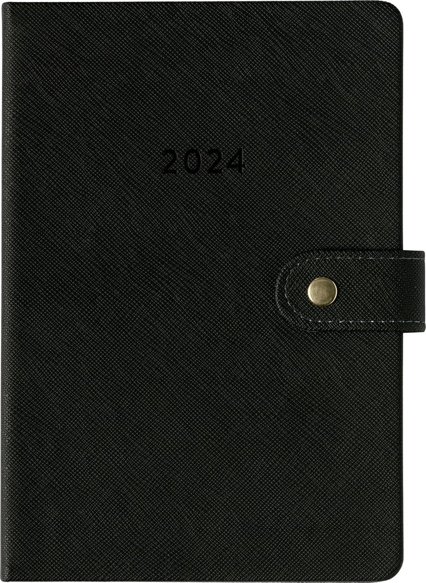 Eccolo 2024 Black with Tab Closure 6x8 Bound Planner