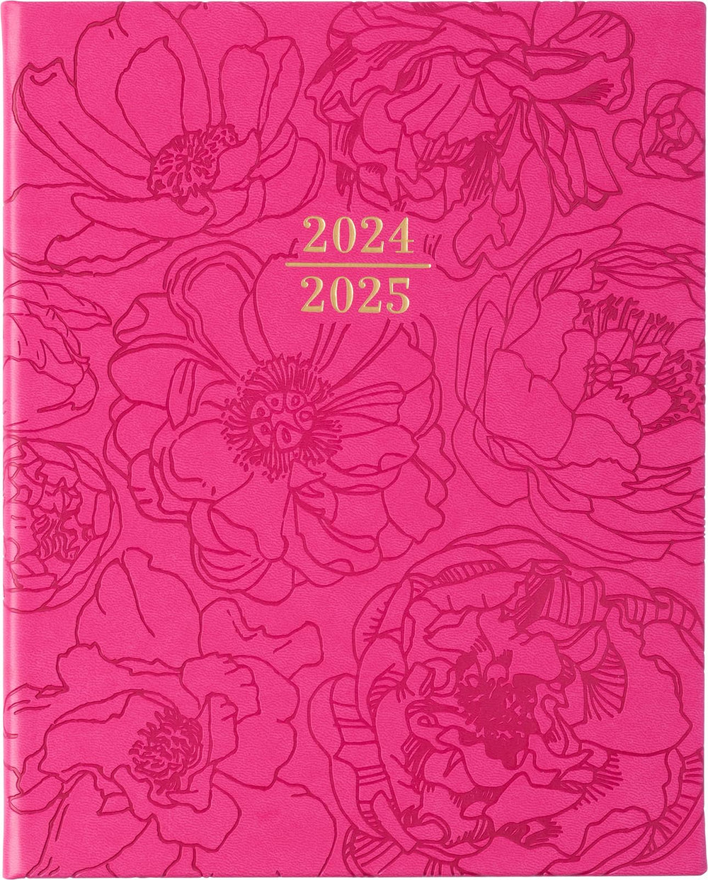 Eccolo 20242025 Large Bound Planner 8x10" Pink Petal