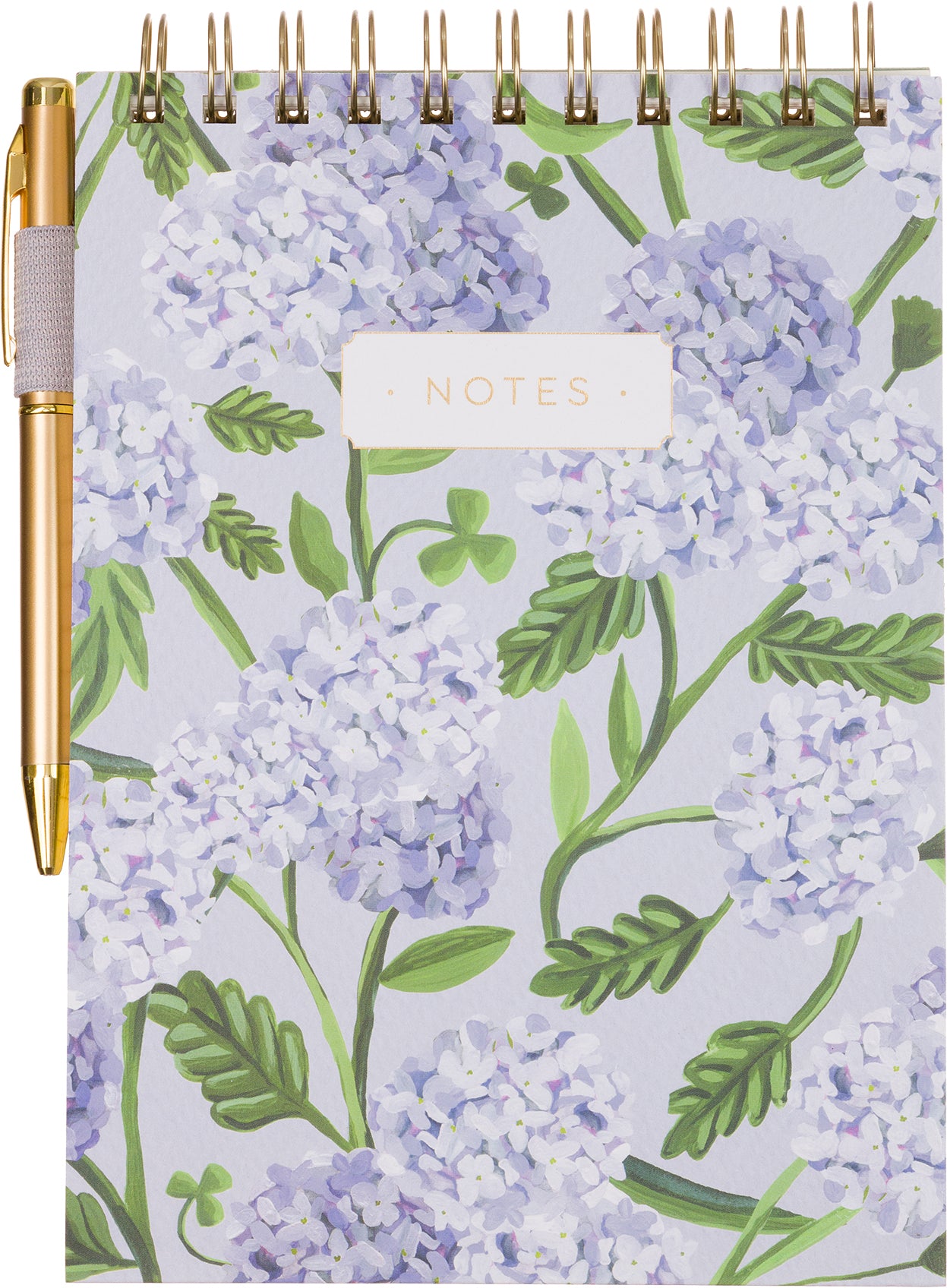 Thimble Press Steno Pad Hydrangea with Pen 6x8.5